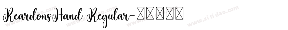 ReardonsHand Regular字体转换